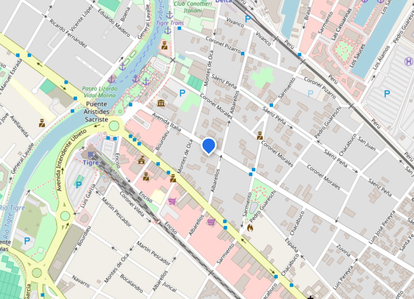 Mapa de Av. Italia 1448, Tigre